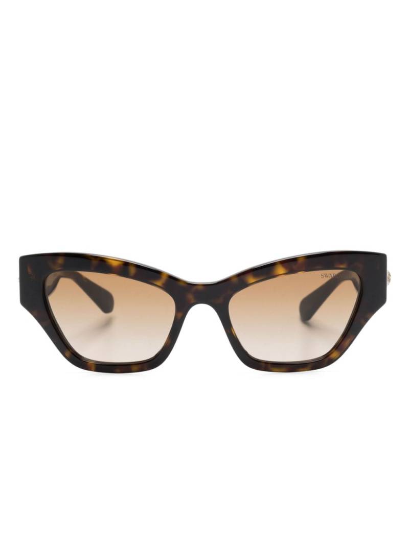 Swarovski cat-eye frame sunglasses - Brown von Swarovski