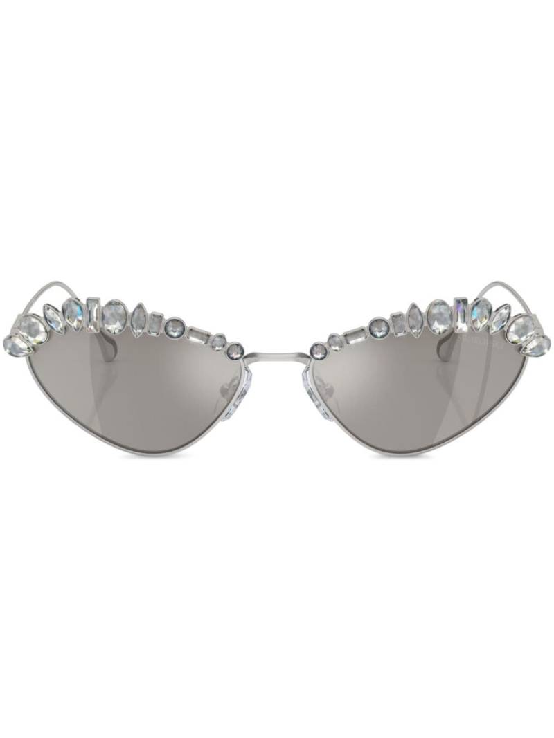 Swarovski crystal-embellished cat-eye frame sunglasses - Silver von Swarovski