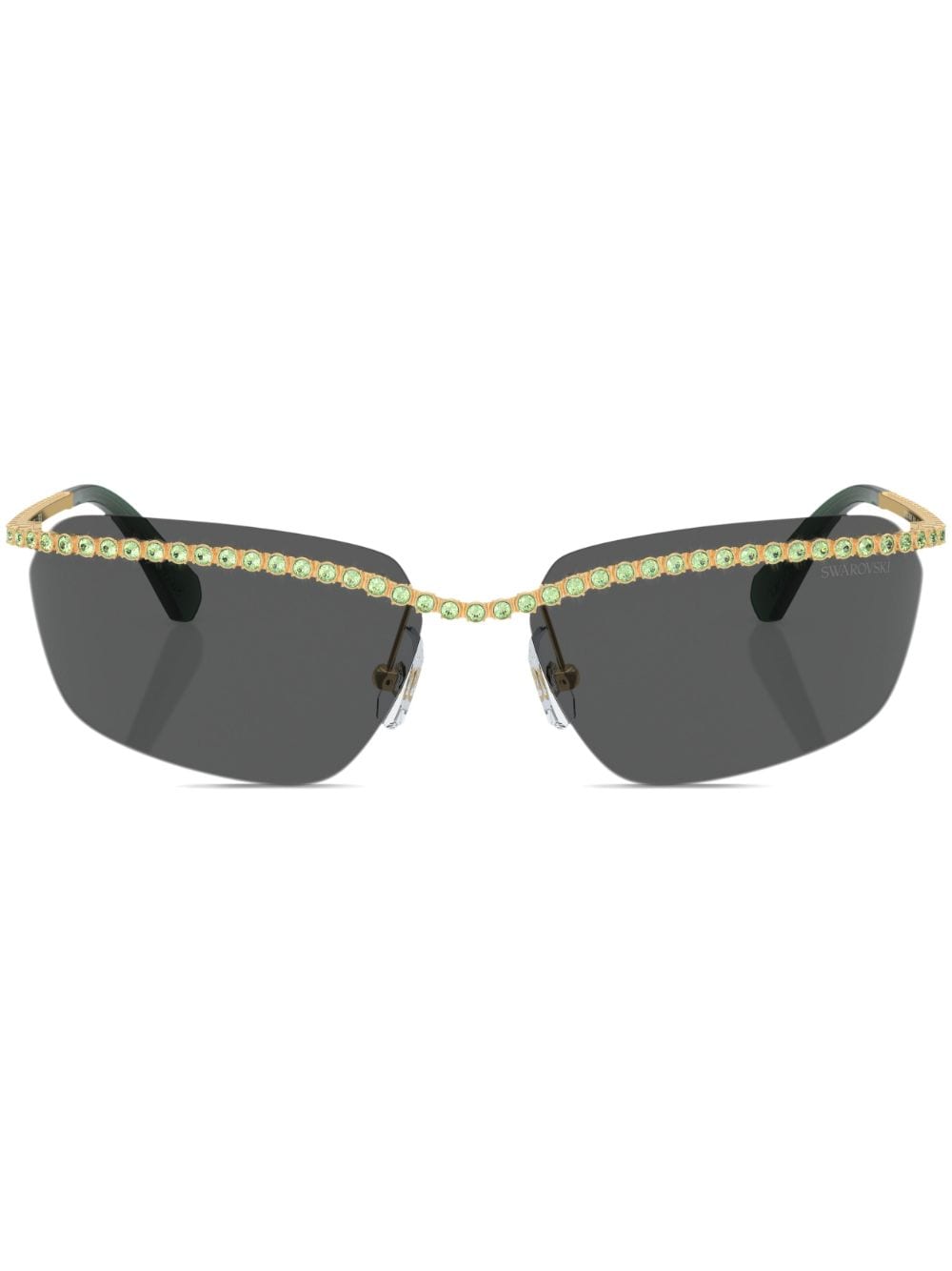 Swarovski crystal-embellished frameless sunglasses - Gold von Swarovski