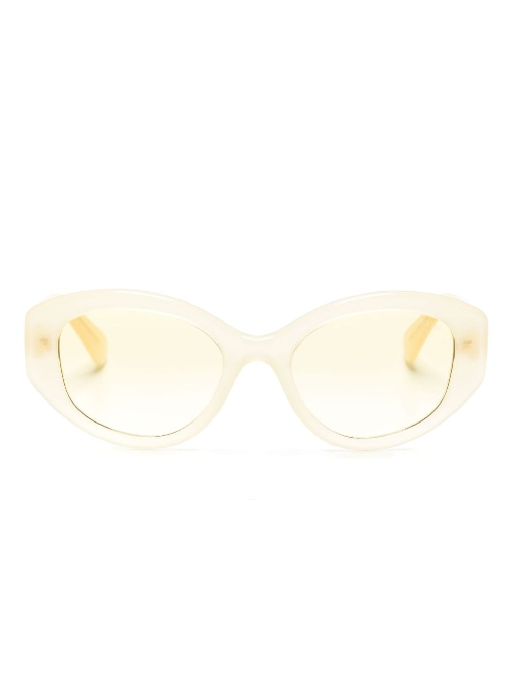 Swarovski crystal-embellished oval-frame sunglasses - Yellow von Swarovski