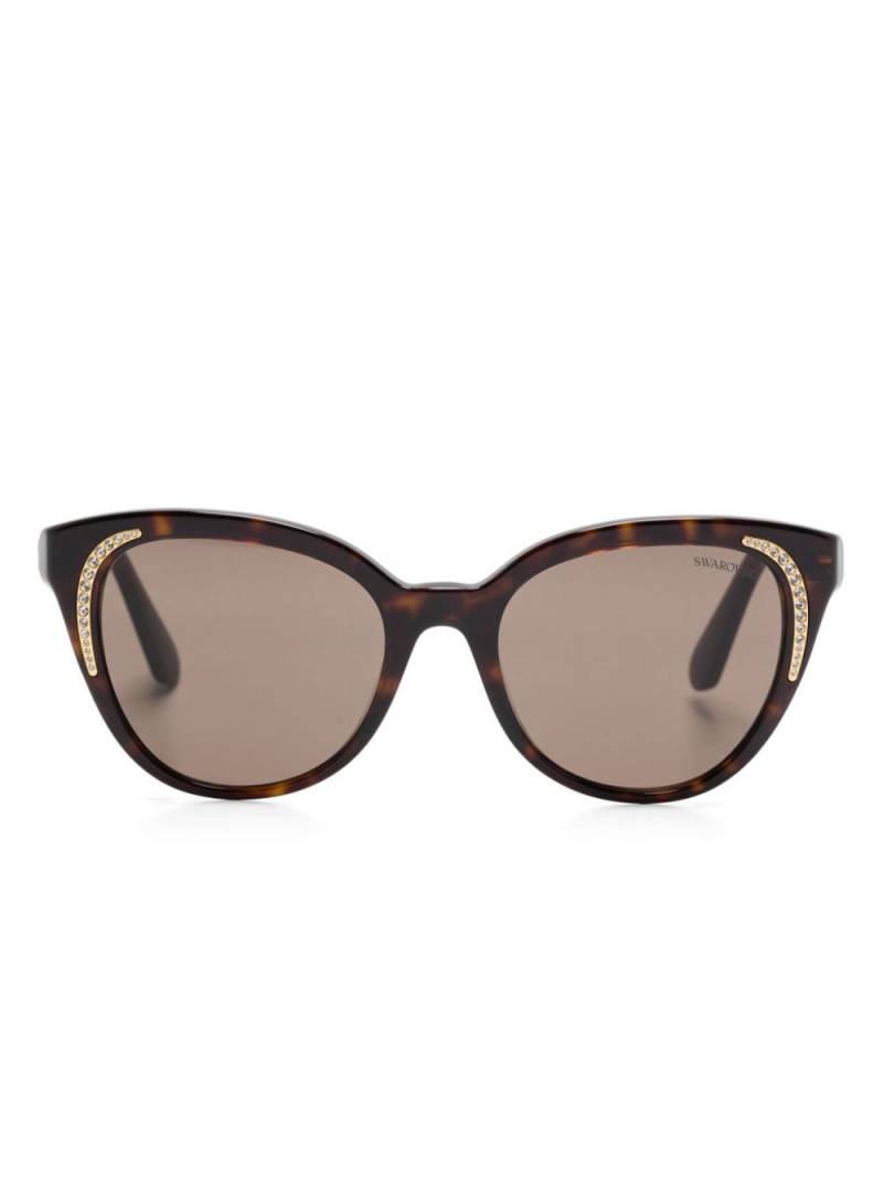 Swarovski crystal-embellished sunglasses - Brown von Swarovski