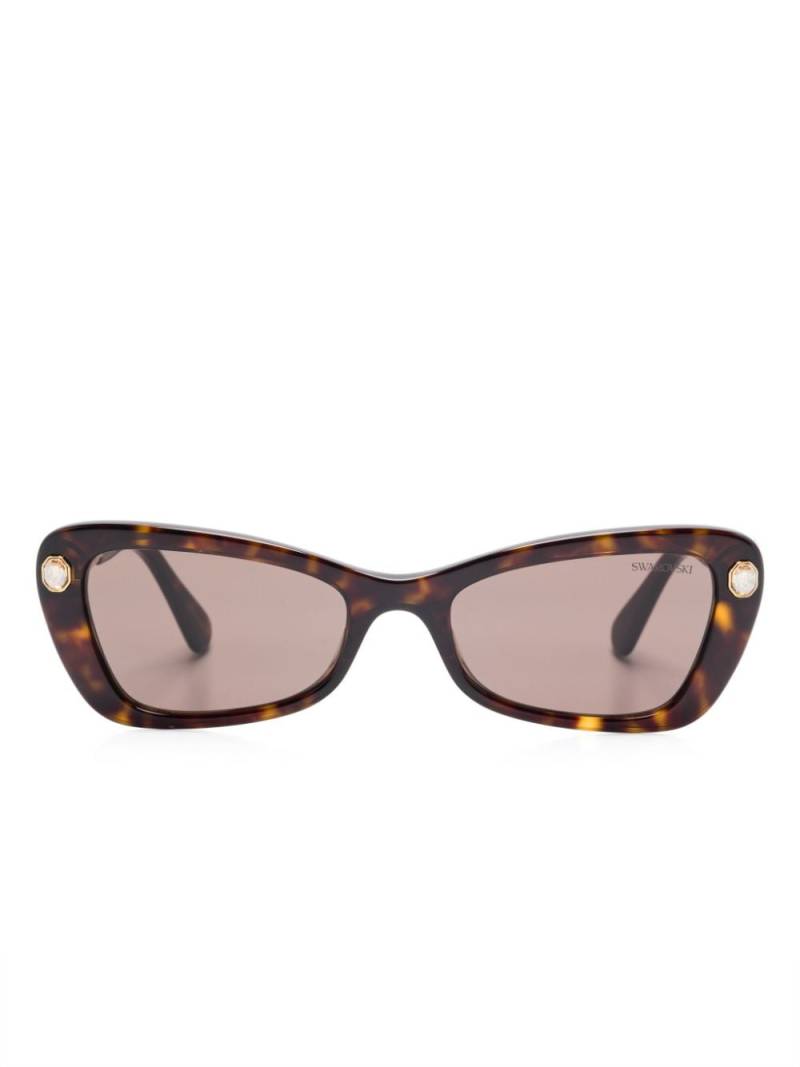 Swarovski crystal-embellished sunglasses - Brown von Swarovski