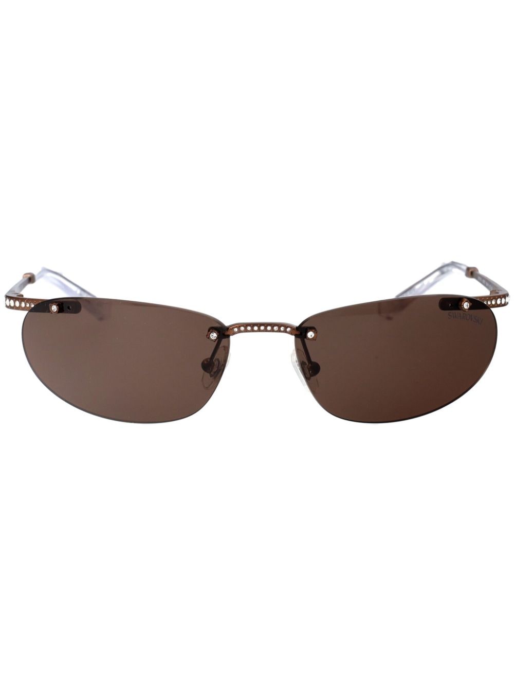 Swarovski crystal-embellished sunglasses - Brown von Swarovski