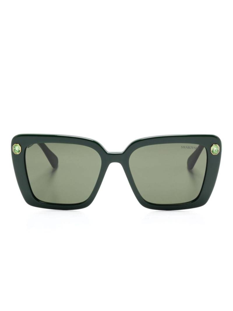 Swarovski crystal-embellished sunglasses - Green von Swarovski