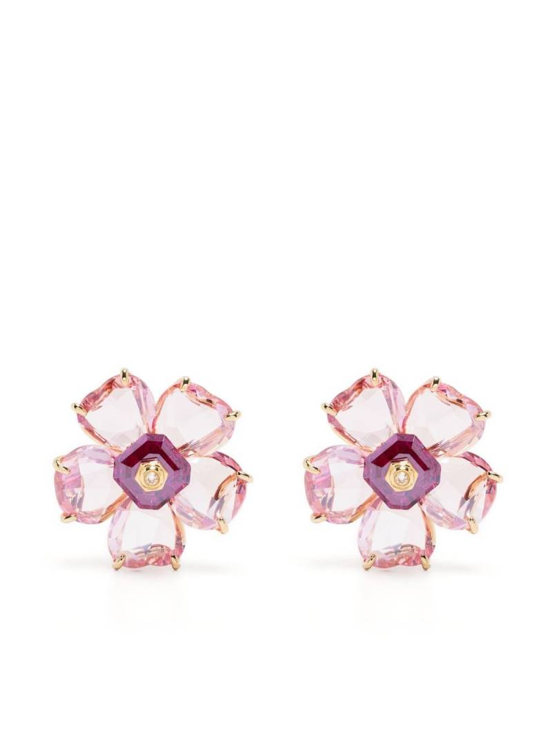 Swarovski Idyllia flower earrings - Gold von Swarovski