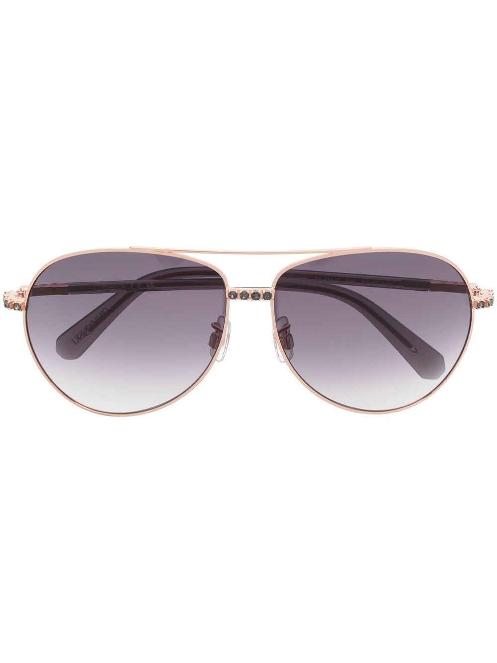 Swarovski pilot-frame gradient sunglasses - Gold von Swarovski