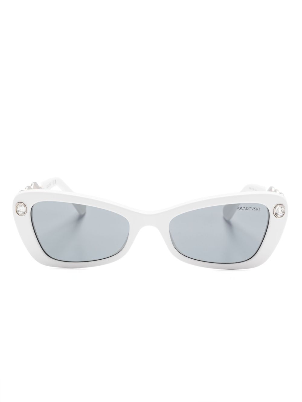 Swarovski rectangle-frame sunglasses - White von Swarovski