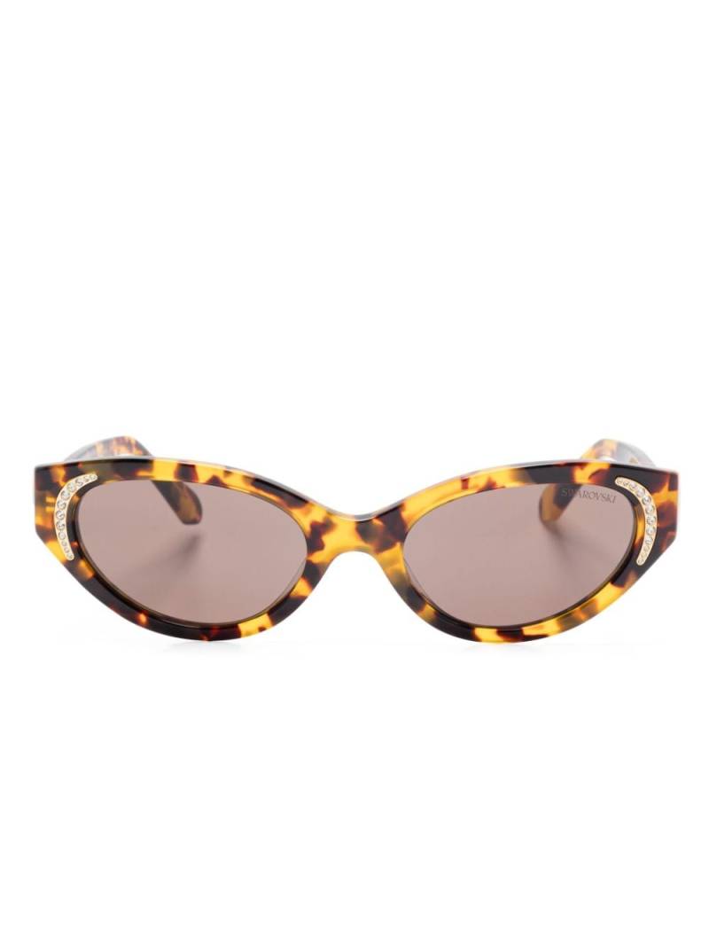 Swarovski tortoiseshell-effect sunglasses - Brown von Swarovski