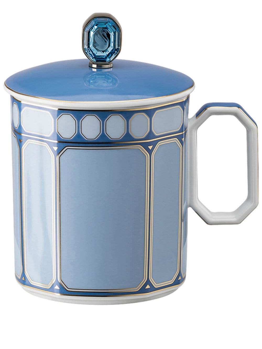 Swarovski x Rosenthal Signum porcelain mug - Blue von Swarovski