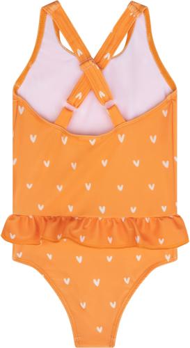 Swim Essentials Badeanzug Mädchen - orange hearts (Grösse: 110/116) von Swim Essentials