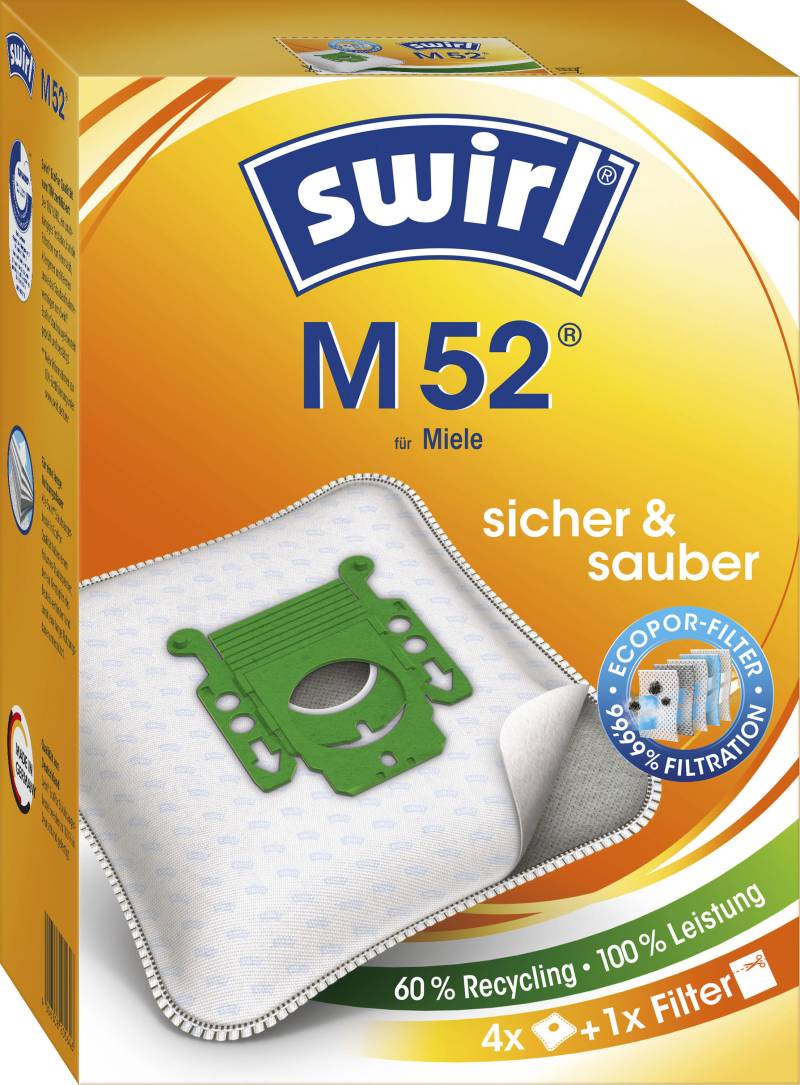 Swirl Staubsaugerbeutel »M 52«, (Packung), 4er- Pack von Swirl