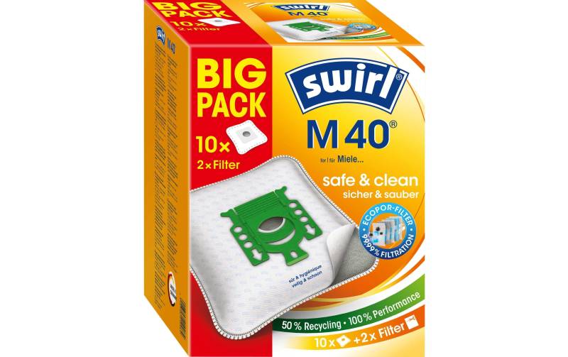 Swirl Staubsaugerbeutel »M40 Big Pack 10 Stück«, (10 St.) von Swirl