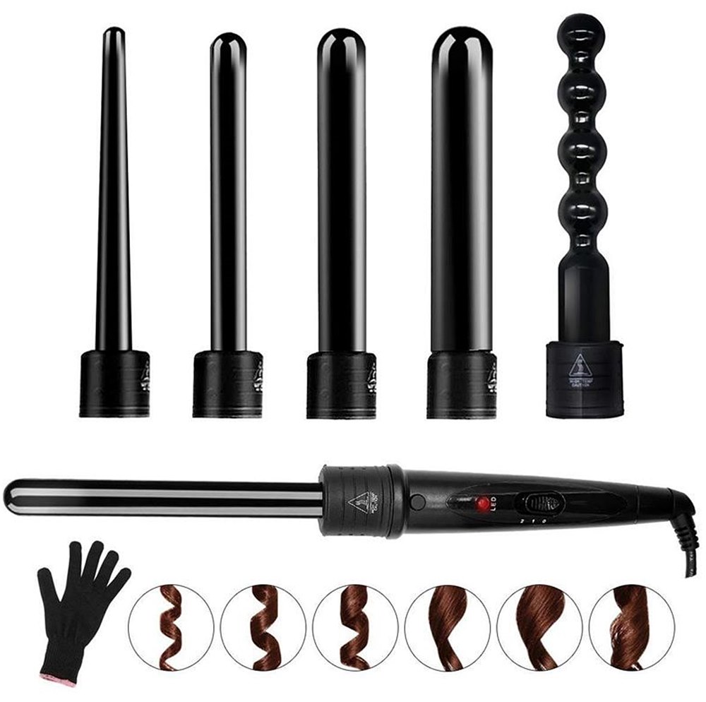 Lockenstab Set 6 in 1 Lockenwickler für verschiedene Lockenstile LED Lockenstab Set 6 in 1 Lockenwickler für verschiedene Lockenstile LED von Havetime