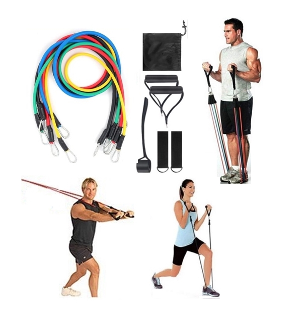 Set Resistance Band Fitness Band Doorgym Widerstandsbänder Set mit 11 Teilen von Gym Universe