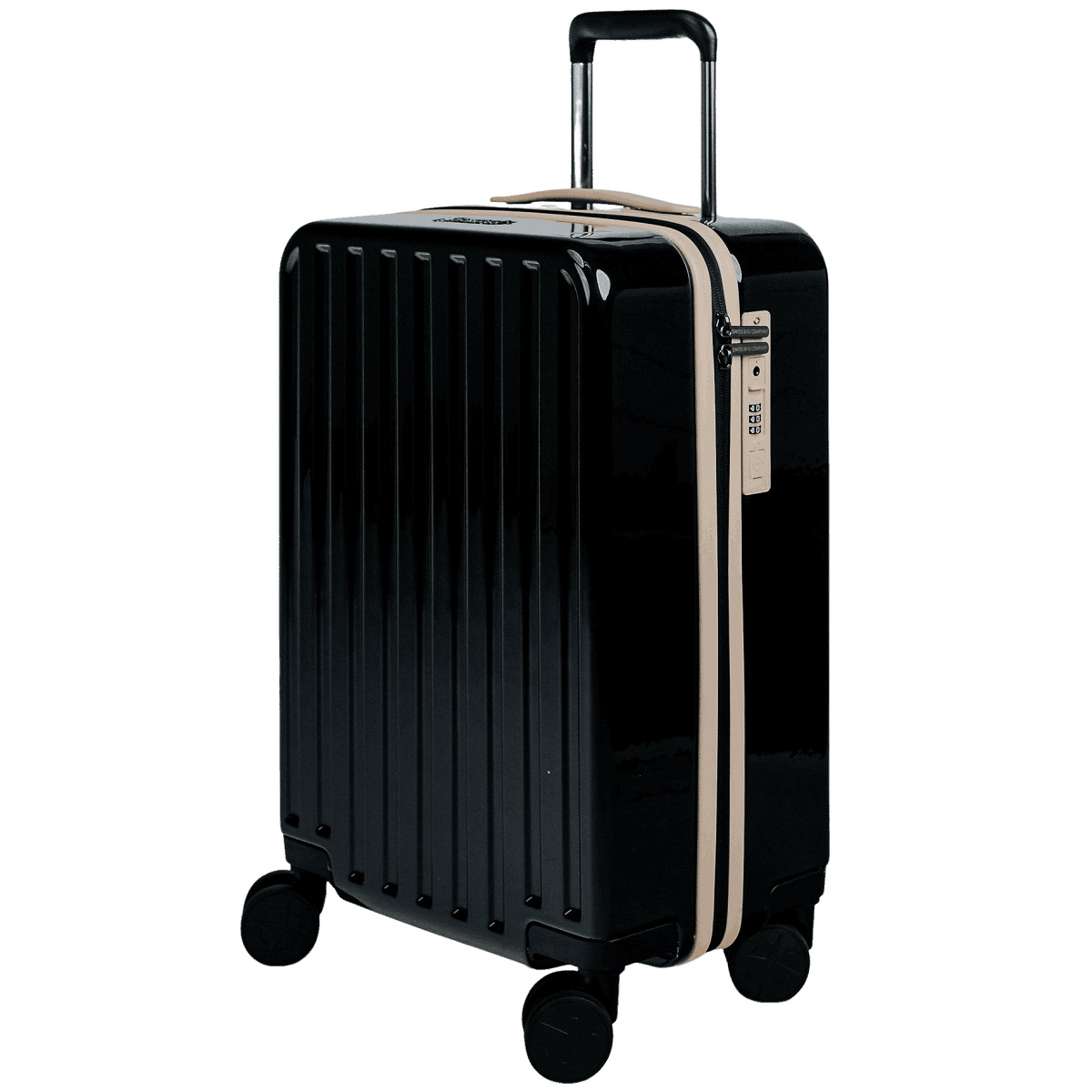 Cosmos Deluxe - Cabin Trolley mit USB in Schwarz von Swissbags