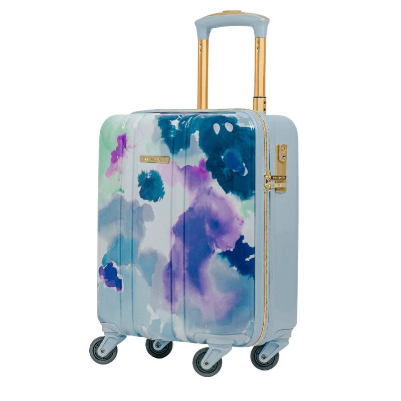 Pastel Flowers - Underseat Cabin Trolley, Blau von Swissbags