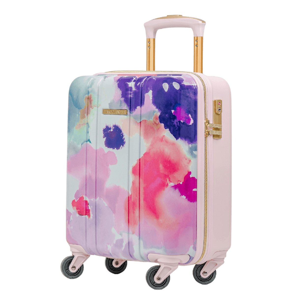 Pastel Flowers - Underseat Cabin Trolley, Pink von Swissbags