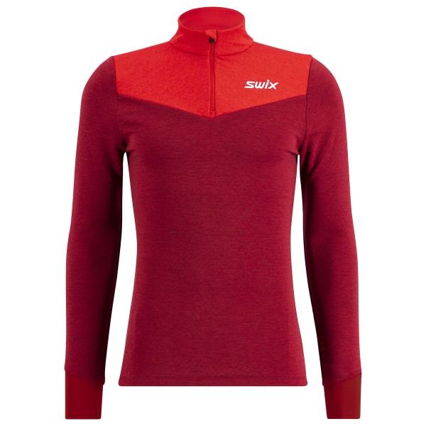 Swix - Nordic Midlayer Half Zip - Funktionsshirt Gr L rot von Swix