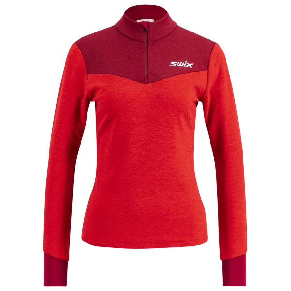 Swix - Women's Nordic Midlayer Half Zip - Funktionsshirt Gr L;M;S;XL;XS rot;schwarz von Swix