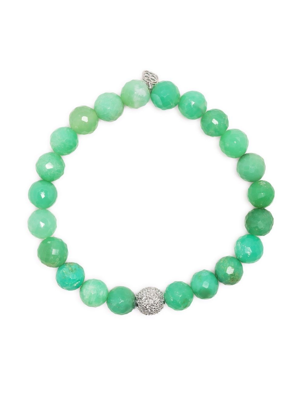 Sydney Evan 14kt white gold beaded bracelet - Green von Sydney Evan