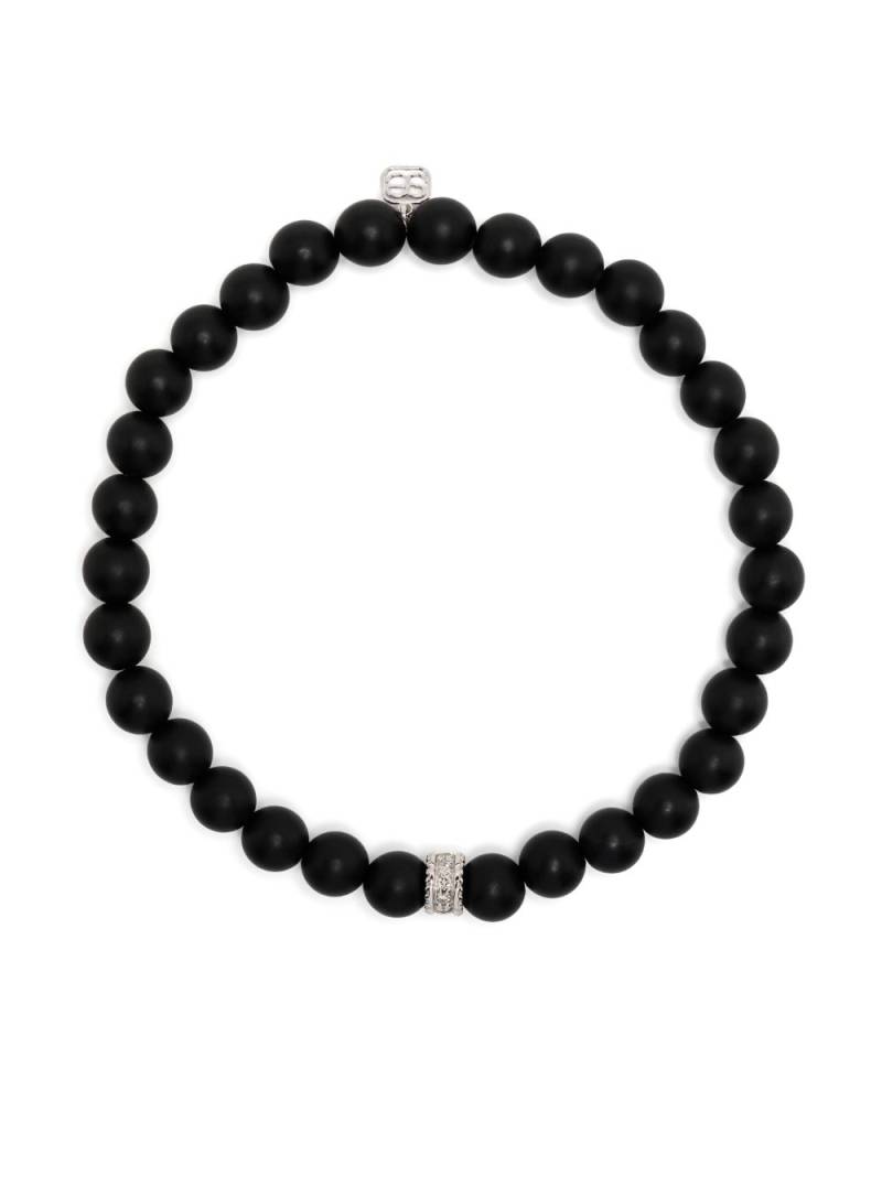 Sydney Evan 14kt white gold onyx beaded bracelet - Black von Sydney Evan