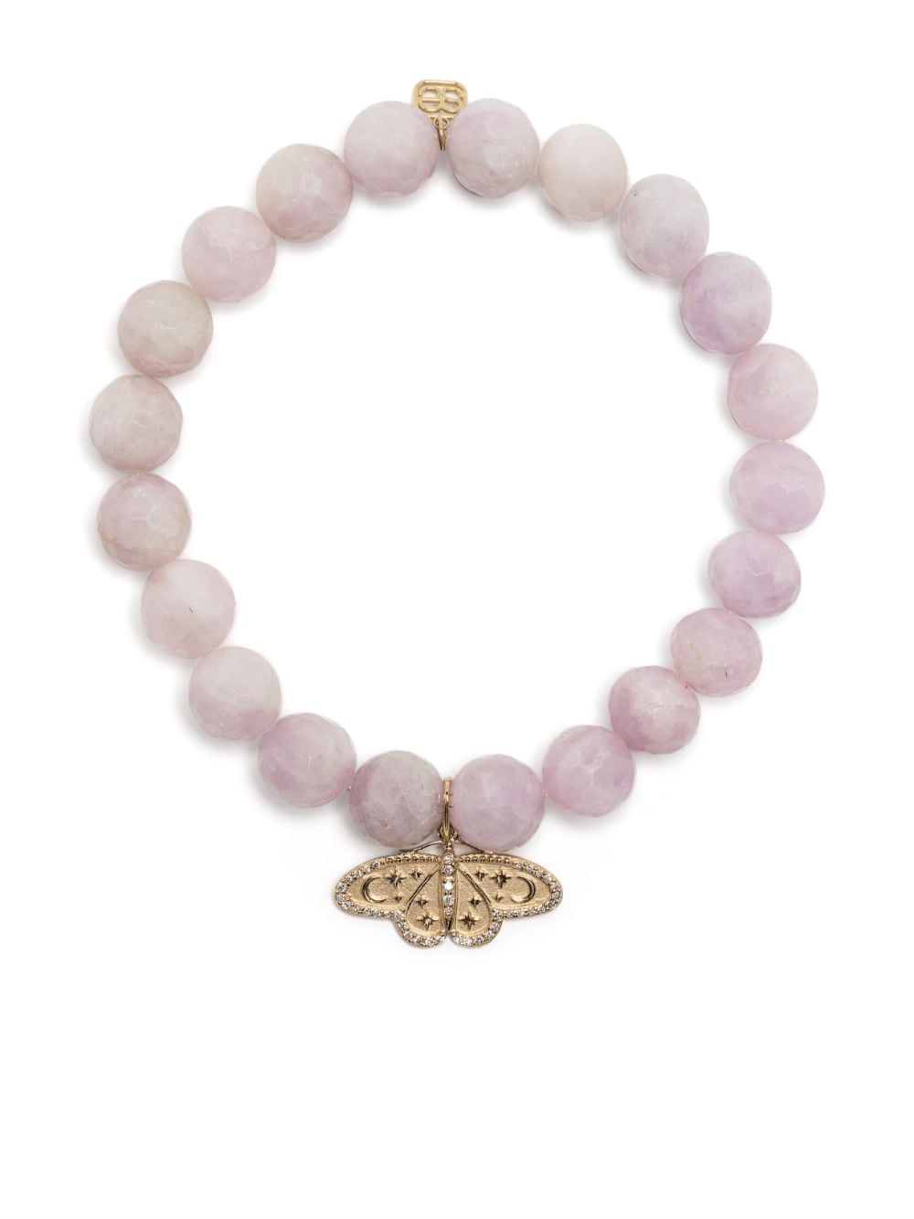 Sydney Evan 14kt yellow gold Celestial Moth kunzite bracelet - Purple von Sydney Evan