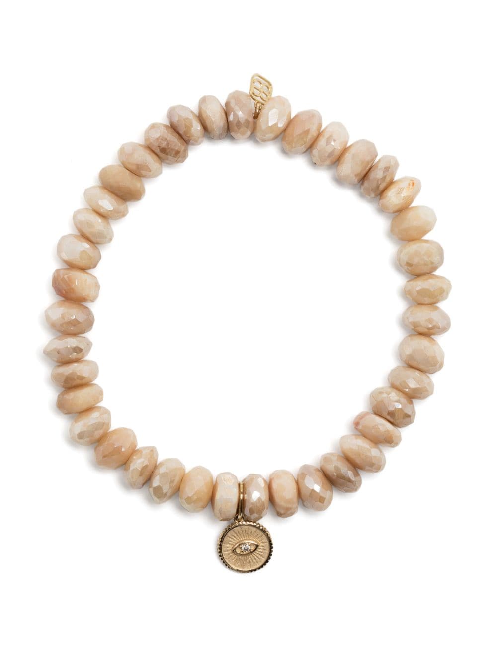 Sydney Evan 14kt yellow gold Evil Eye beaded bracelet - Neutrals von Sydney Evan