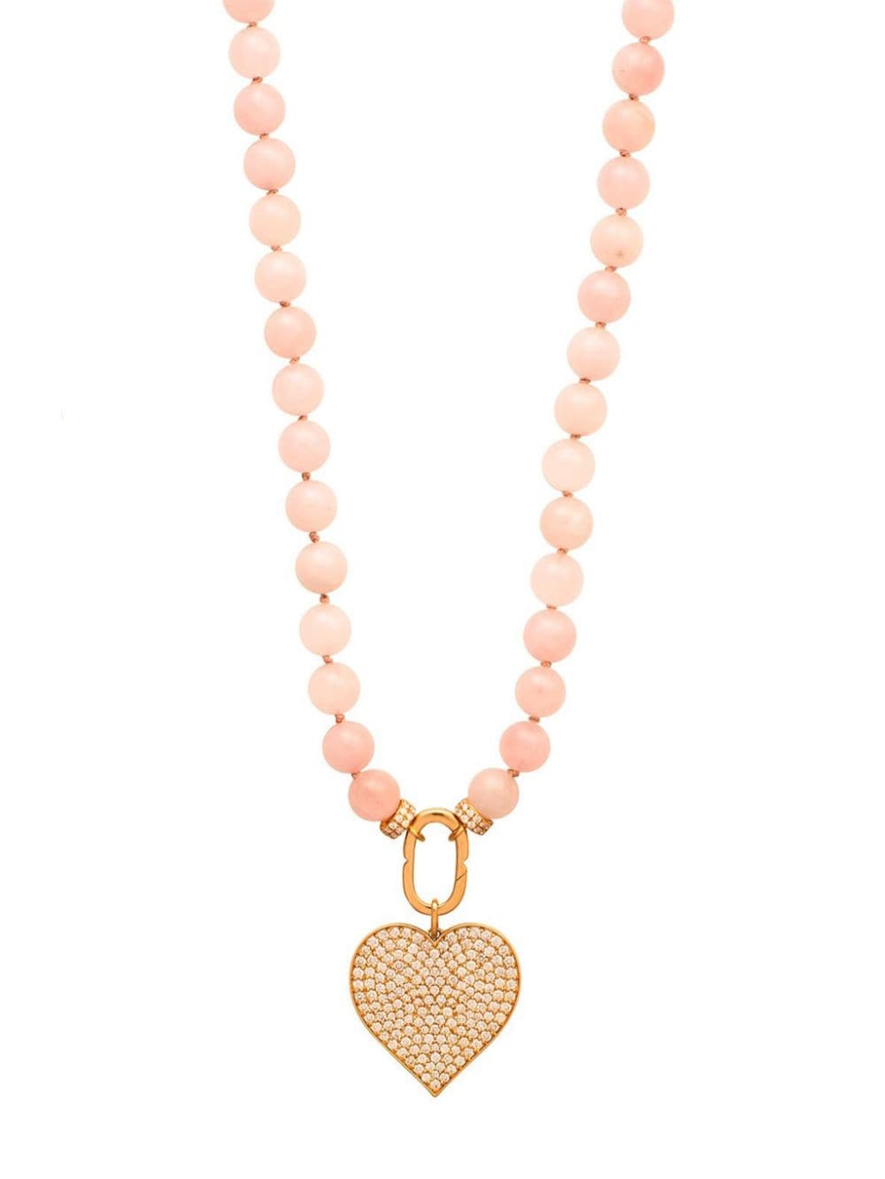 Sydney Evan 14kt yellow gold Heart-charm quartz and diamond necklace von Sydney Evan