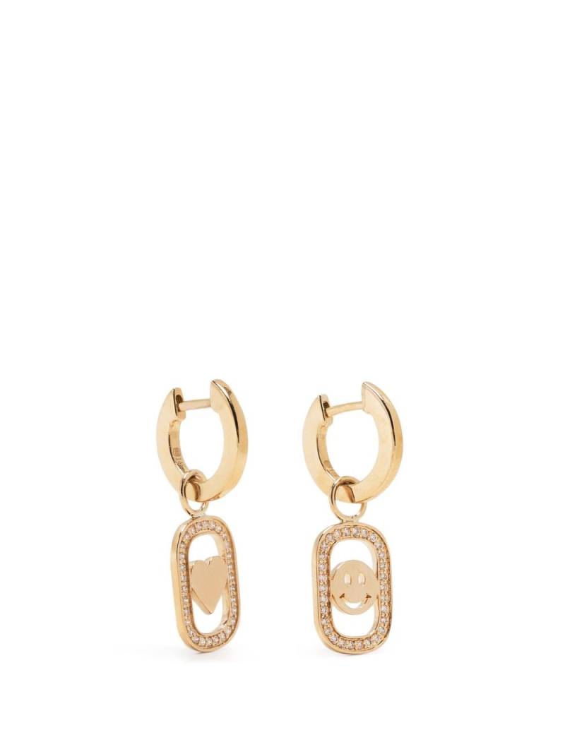 Sydney Evan 14kt yellow gold Icon diamond earrings von Sydney Evan