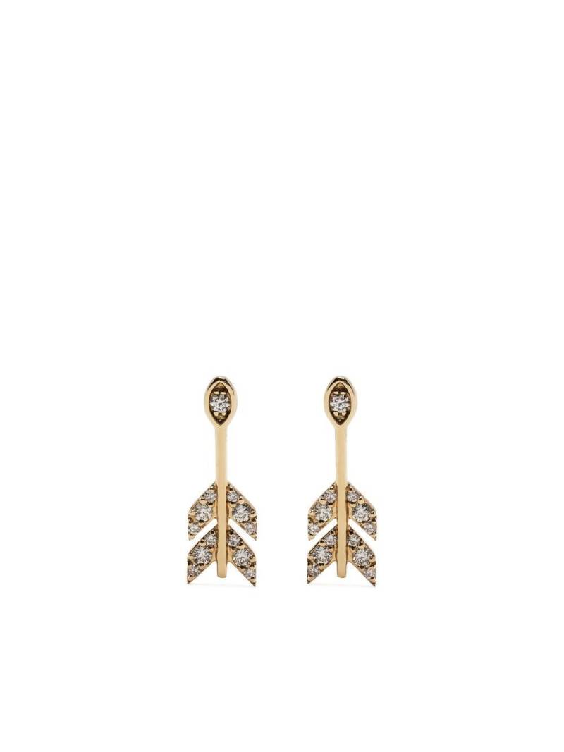 Sydney Evan 14kt yellow gold arrow stud earrings von Sydney Evan