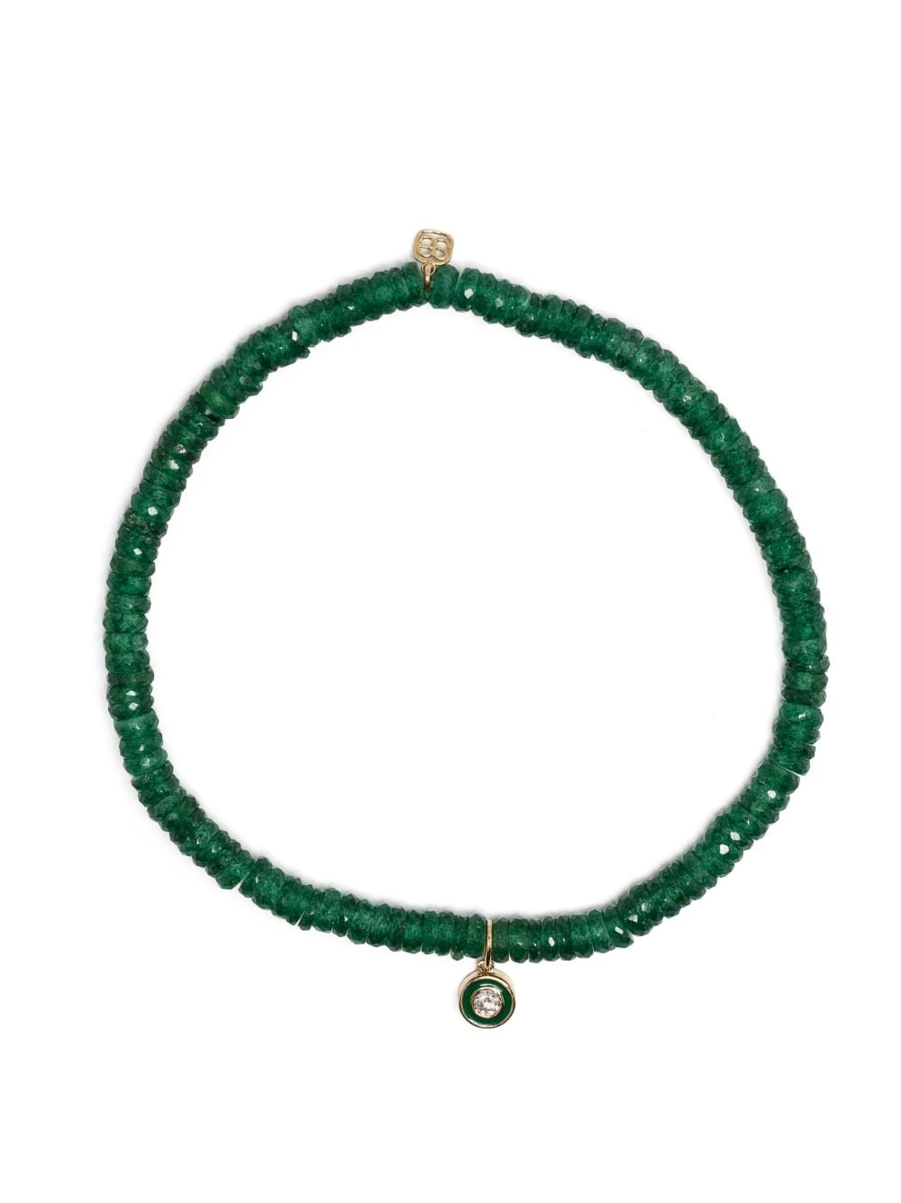 Sydney Evan 14kt yellow gold aventurine beaded bracelet - Green von Sydney Evan