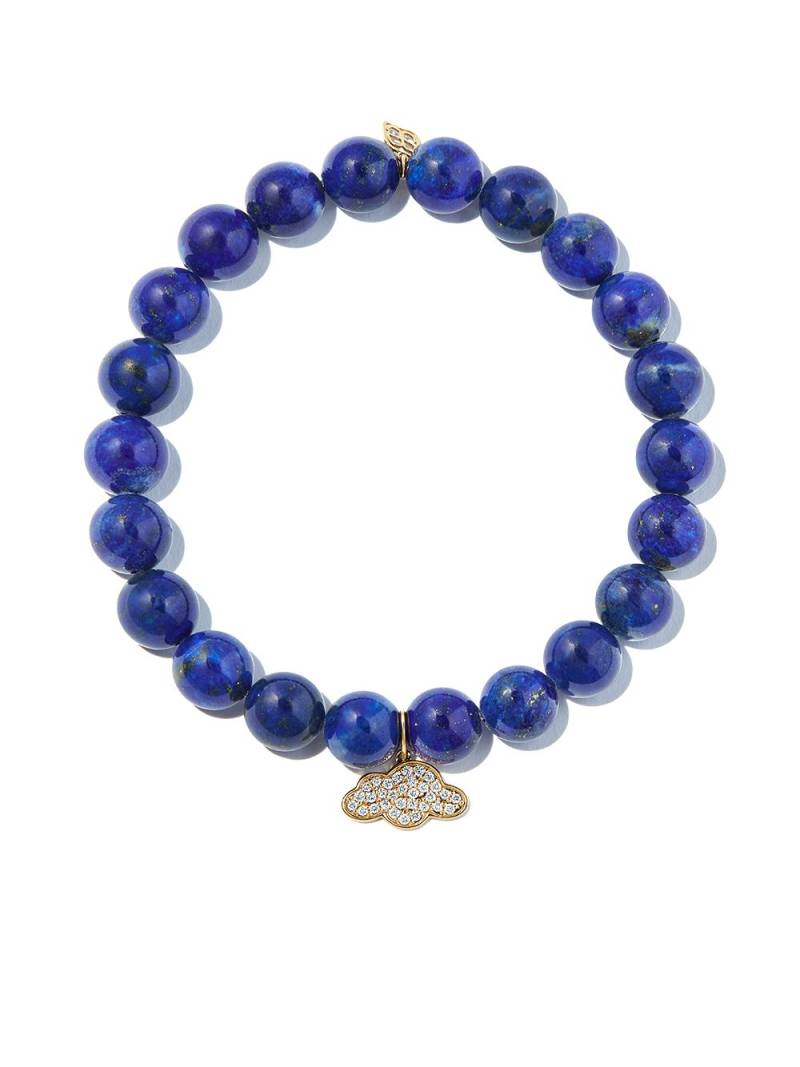 Sydney Evan 14kt yellow gold lapis lazuli charm bracelet von Sydney Evan