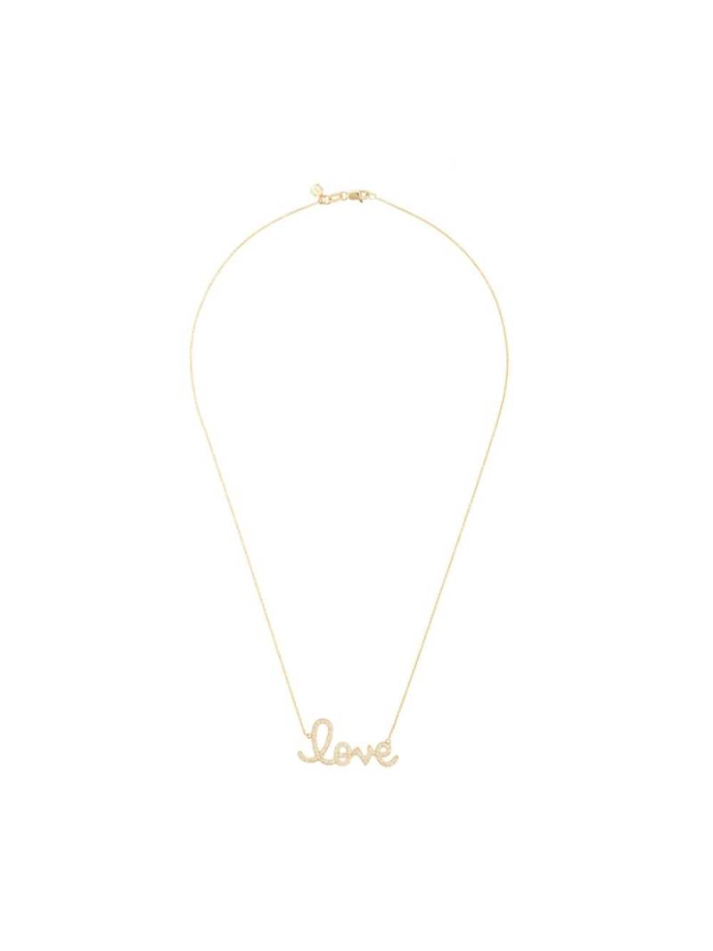 Sydney Evan 14kt yellow gold love diamond necklace von Sydney Evan