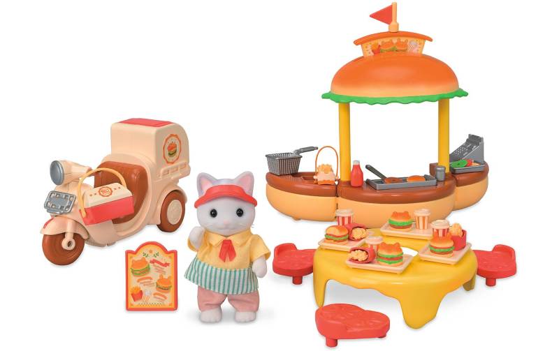 Sylvanian Families Spielfigur »Mobiler Hamburger Imbiss mit Figur« von Sylvanian Families