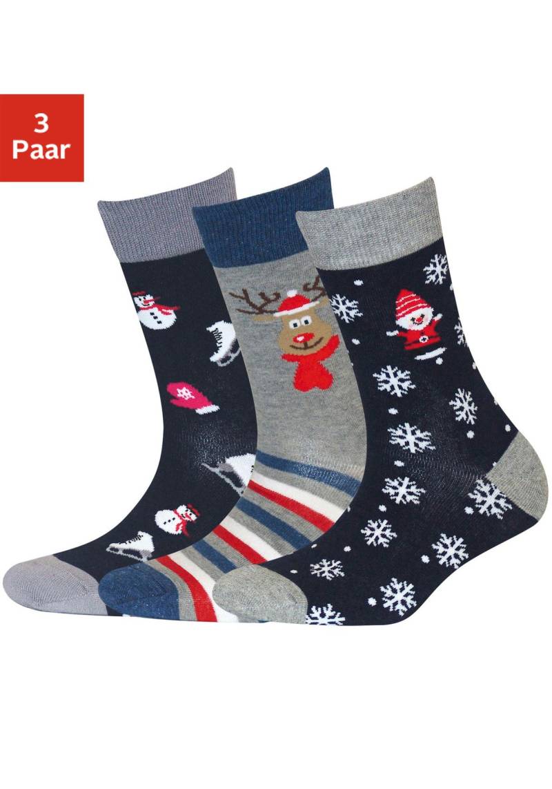 H.I.S Socken, (Packung, 3 Paar), mit Weihnachts-Design von H.I.S