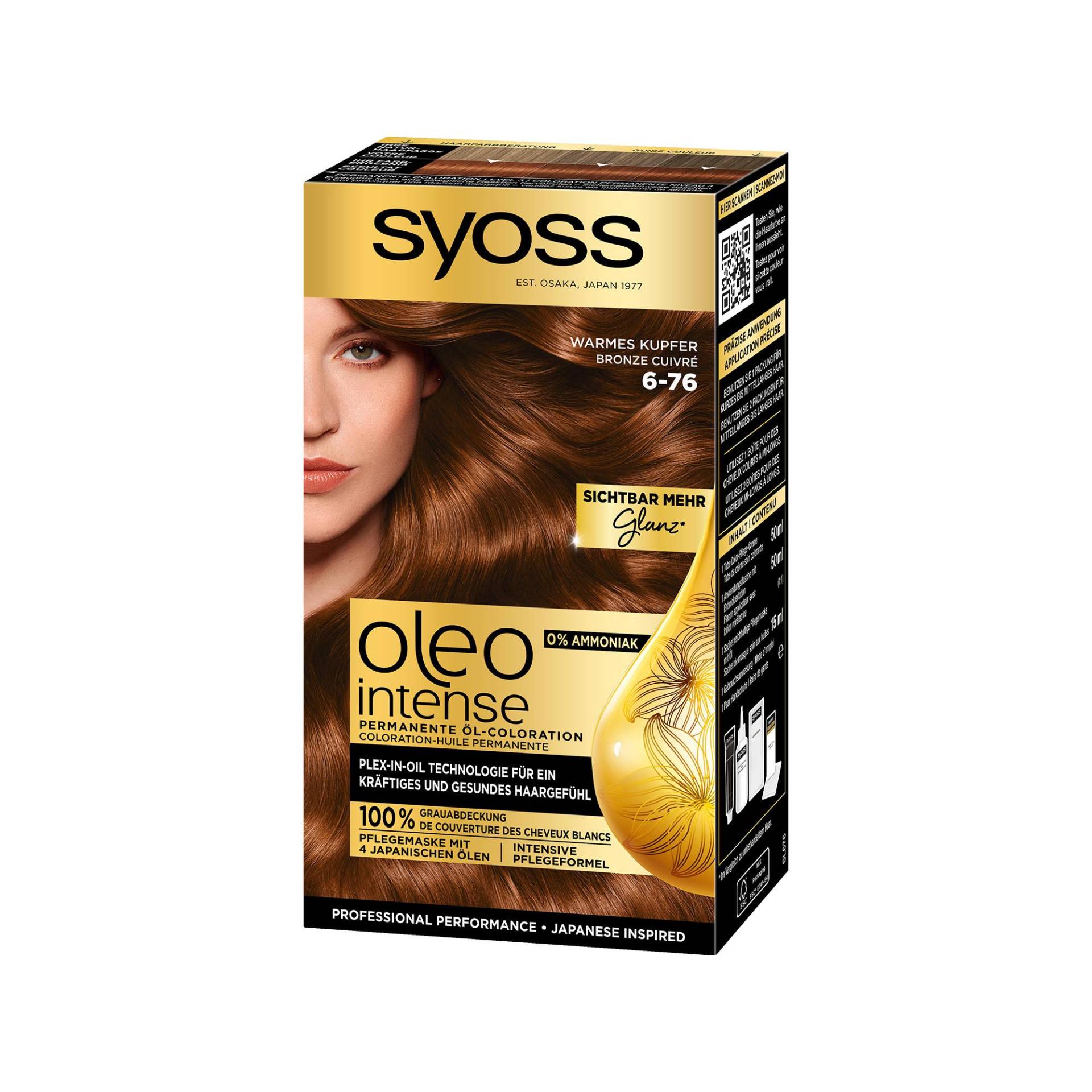 Oleo Intense, Permanente Öl-coloration Damen Warmes Kupfer - 115ML von syoss