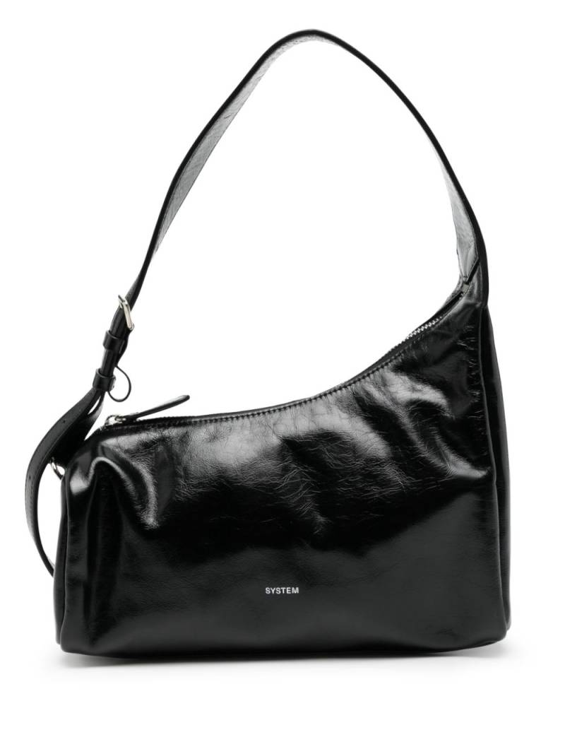 System asymmetrical leather shoulder bag - Black von System