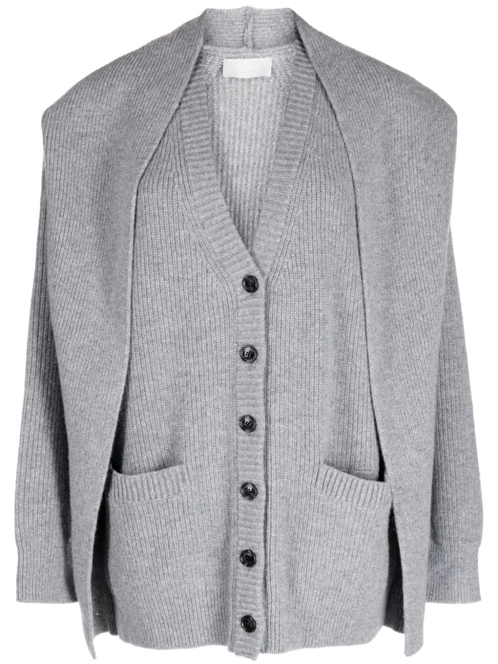 System layered-design wool cardigan - Grey von System