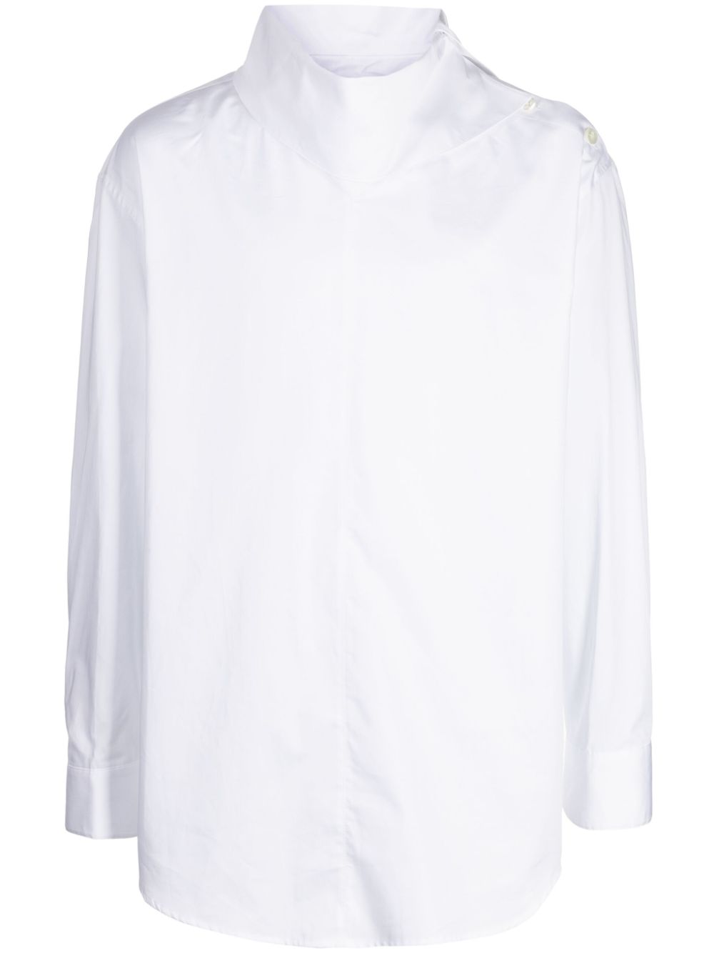 System oversized-pointed collar cotton shirt - White von System