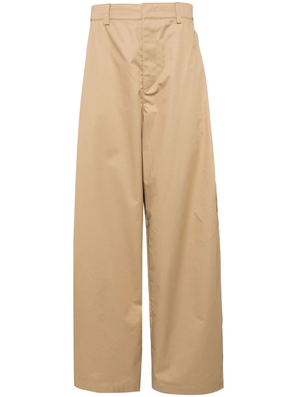 System wide-leg cotton cargo trousers - Brown von System