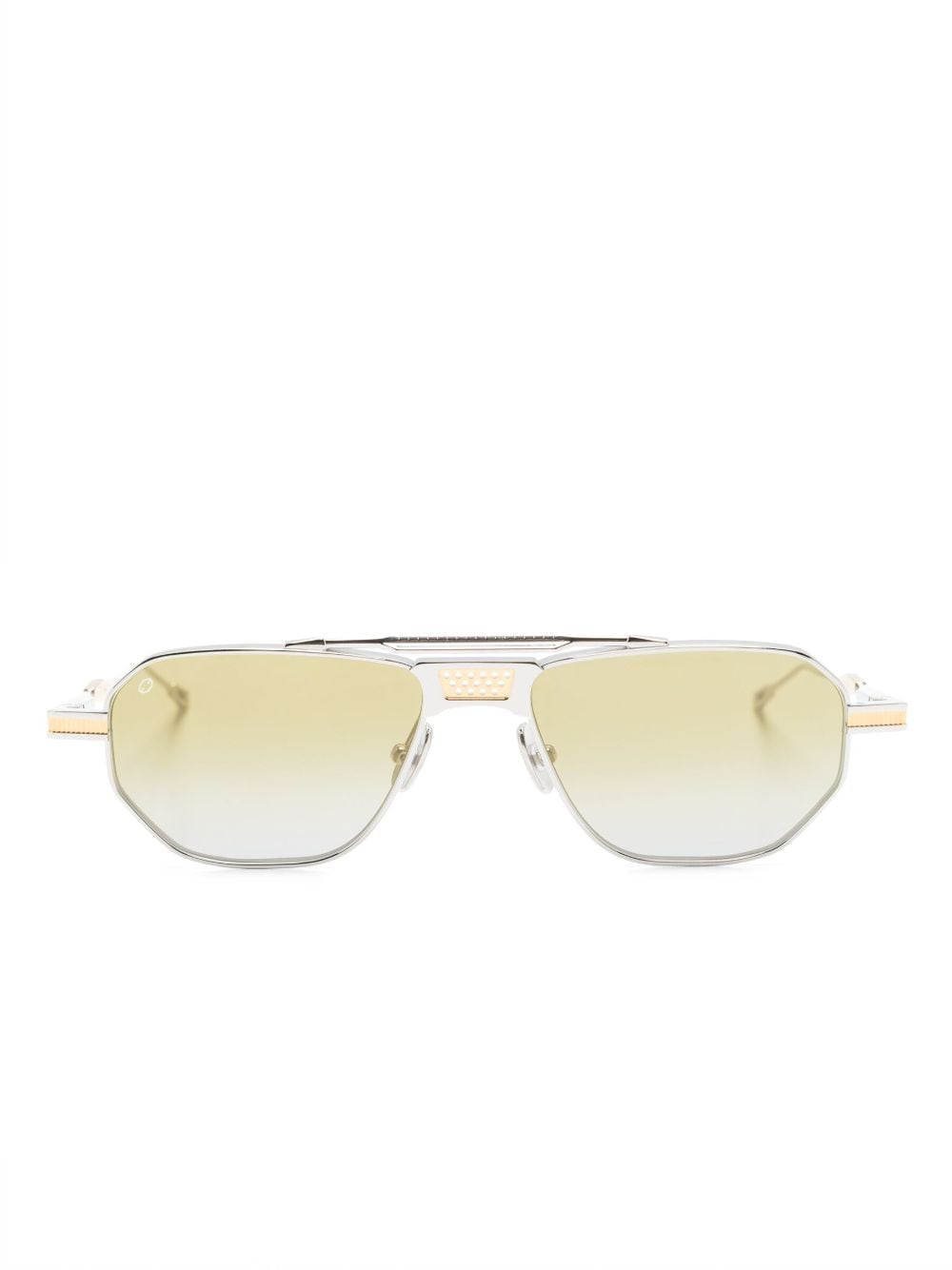 T Henri Eyewear logo-print square-frame sunglasses - Silver von T Henri Eyewear