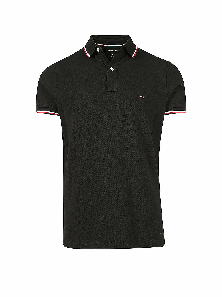 TOMMY HILFIGER Poloshirt Slim Fit  schwarz | M von Tommy Hilfiger