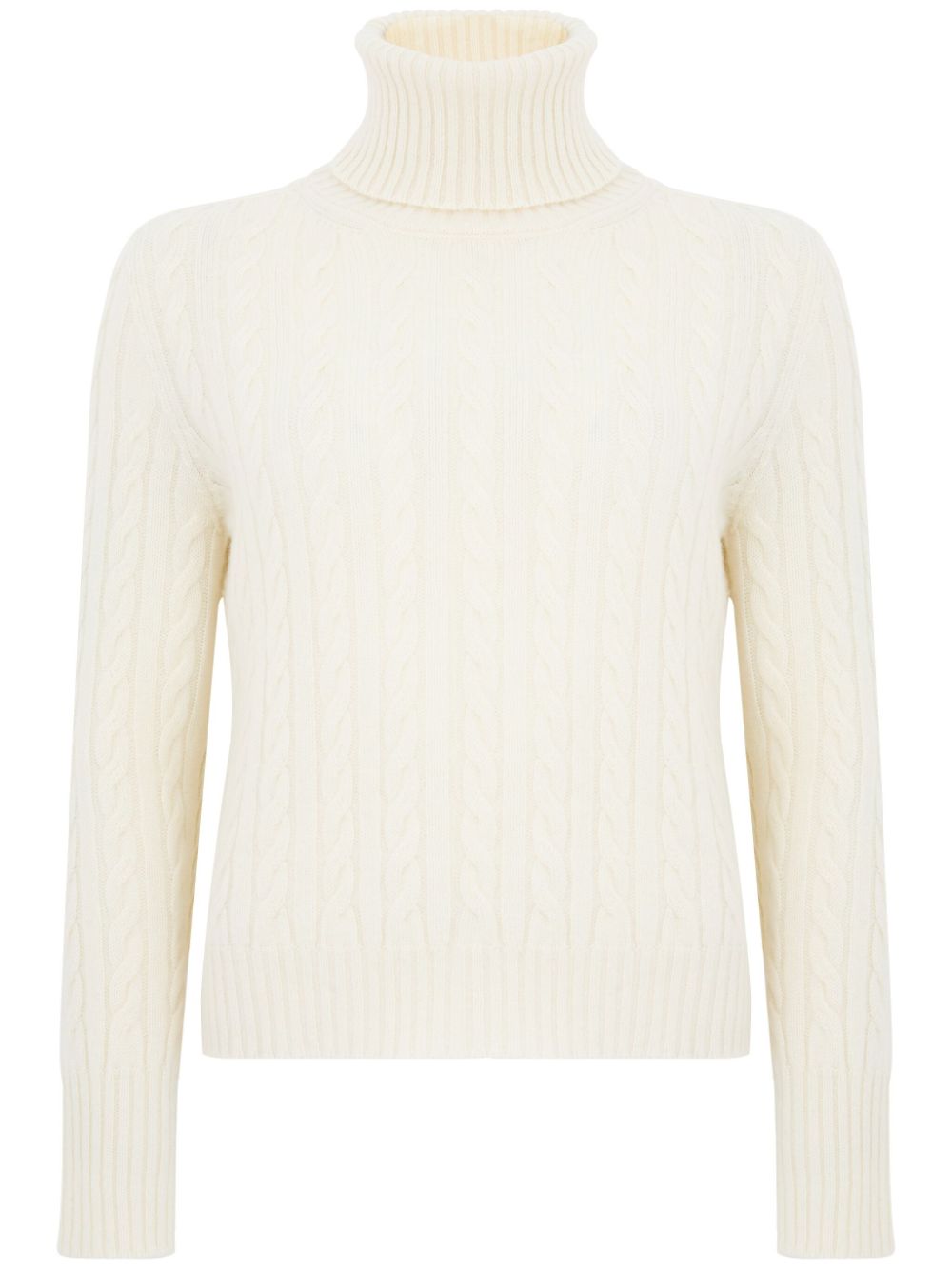 TABARONI CASHMERE cable-knit jumper - Neutrals