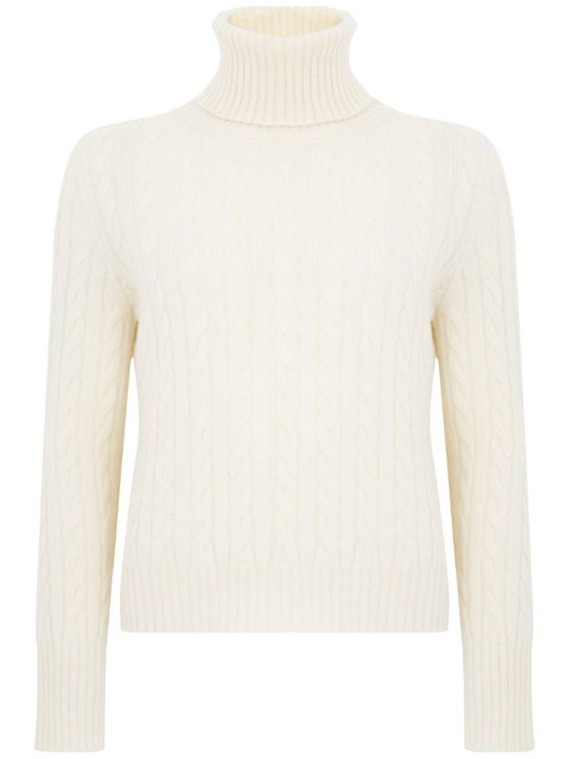 TABARONI CASHMERE cable-knit jumper - Neutrals von TABARONI CASHMERE