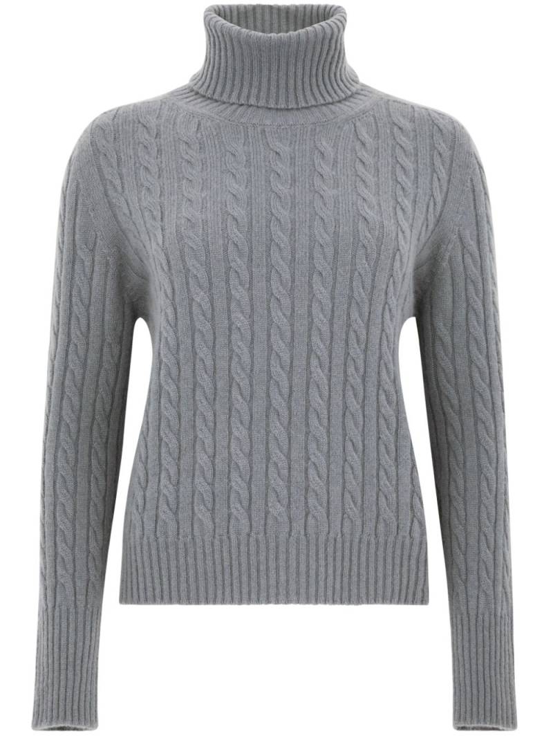 TABARONI CASHMERE cable-knit sweater - Grey von TABARONI CASHMERE