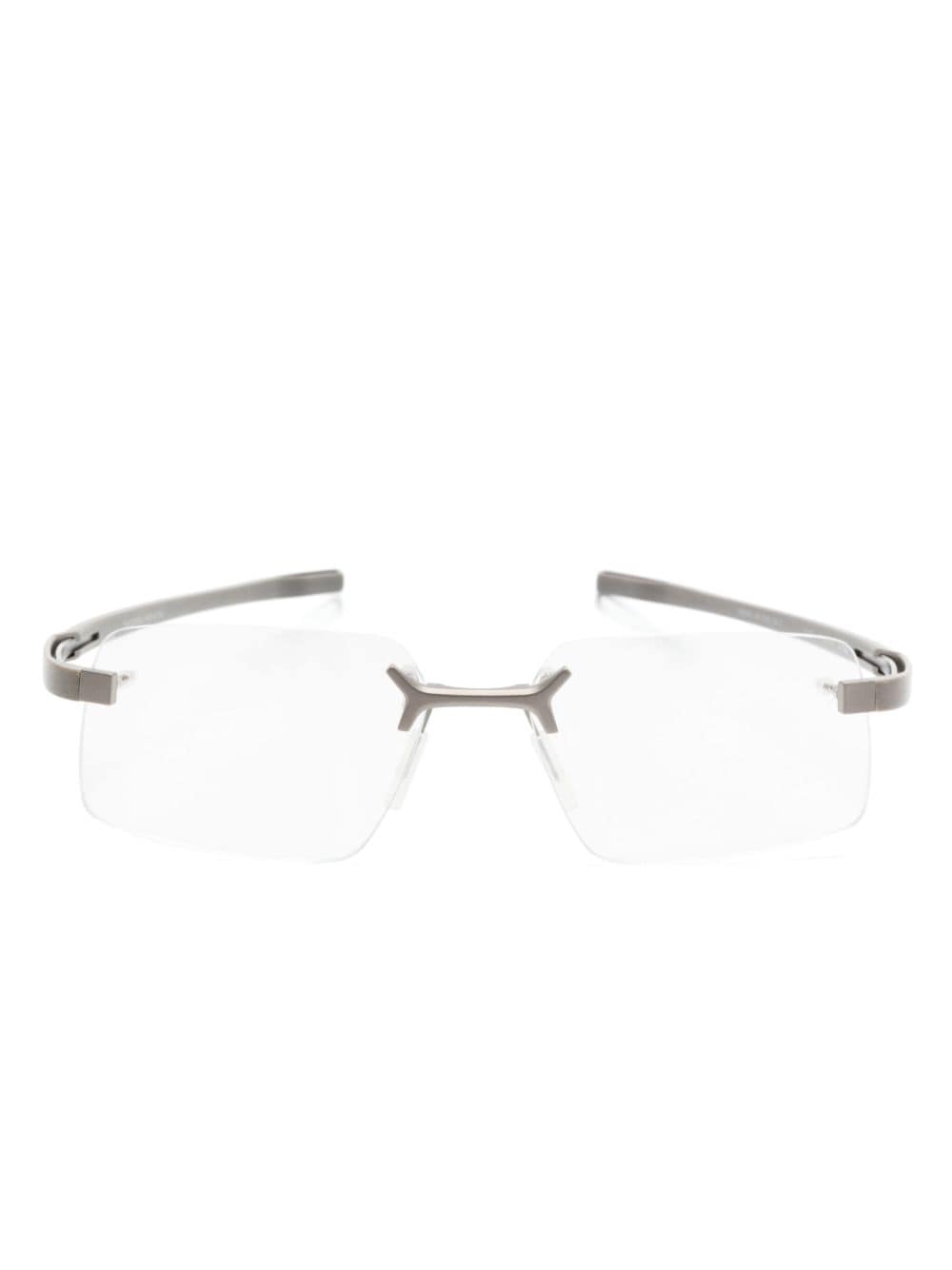 TAG Heuer rectangle-frame glasses - Grey von TAG Heuer