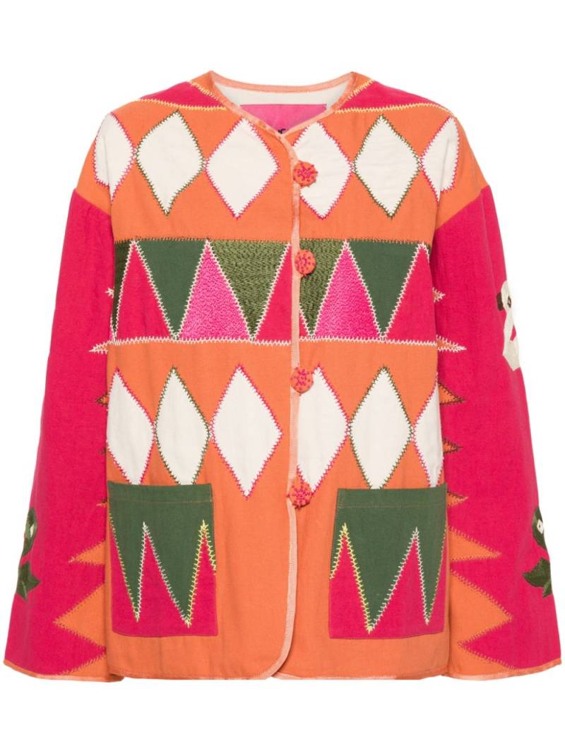 TAIEUR patchwork-design jacket - Orange von TAIEUR