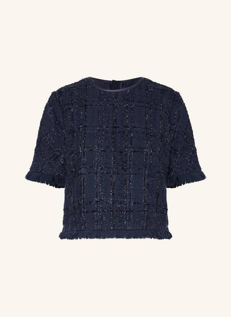 Talbot Runhof Bouclé-Shirt Mit Glitzergarn blau von TALBOT RUNHOF