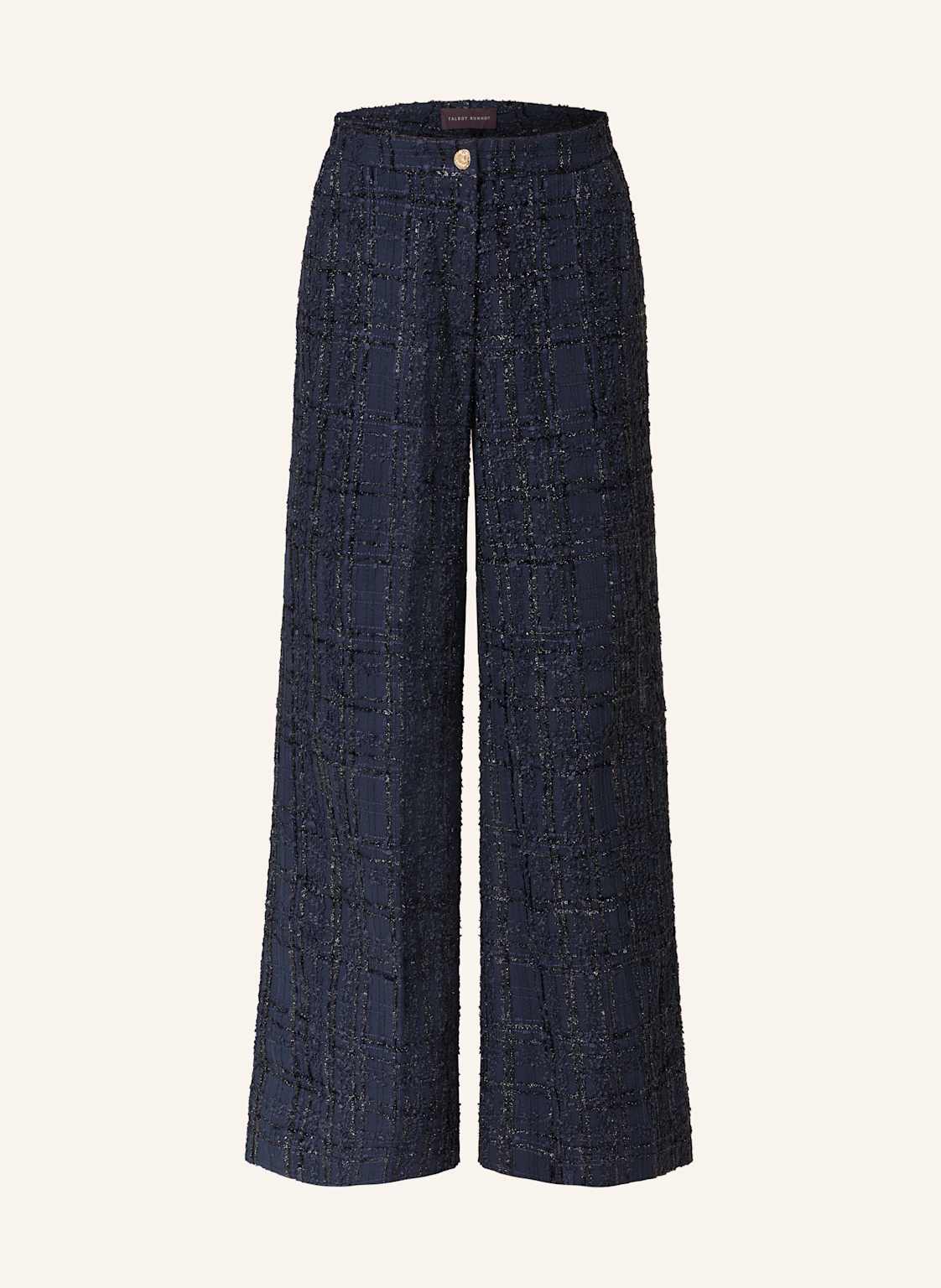 Talbot Runhof Marlenehose Aus Tweed Mit Glitzergarn blau von TALBOT RUNHOF