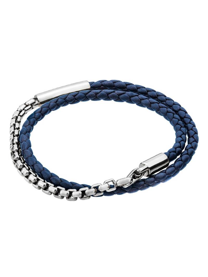 TANE México 1942 Comet braided leather bracelet - Blue von TANE México 1942